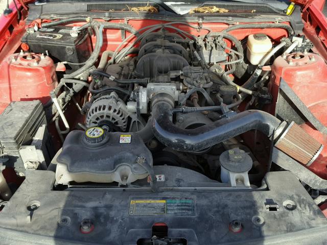 1ZVHT80N485193348 - 2008 FORD MUSTANG RED photo 7