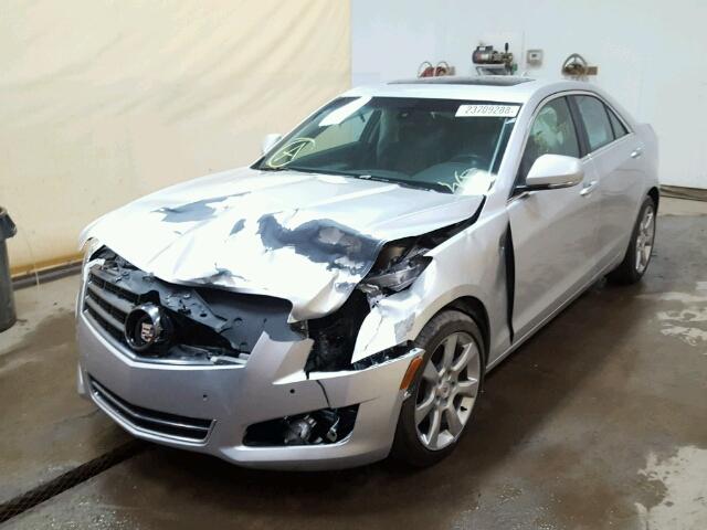 1G6AH5R32D0148599 - 2013 CADILLAC ATS LUXURY SILVER photo 2