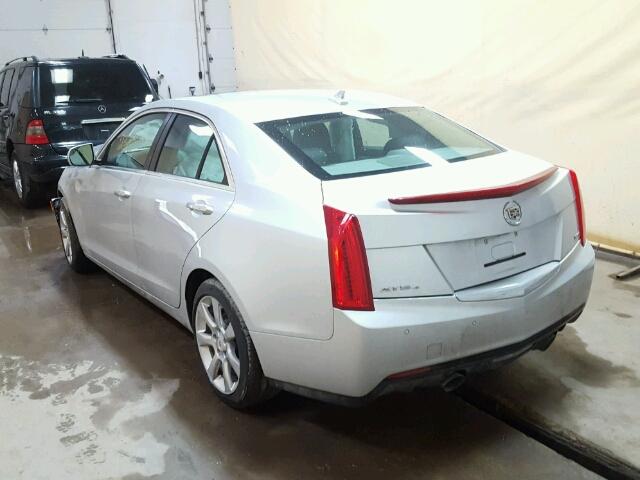 1G6AH5R32D0148599 - 2013 CADILLAC ATS LUXURY SILVER photo 3