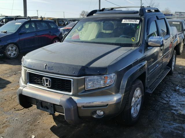 2HJYK16566H526350 - 2006 HONDA RIDGELINE GREEN photo 2