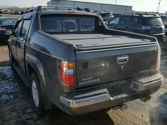 2HJYK16566H526350 - 2006 HONDA RIDGELINE GREEN photo 3