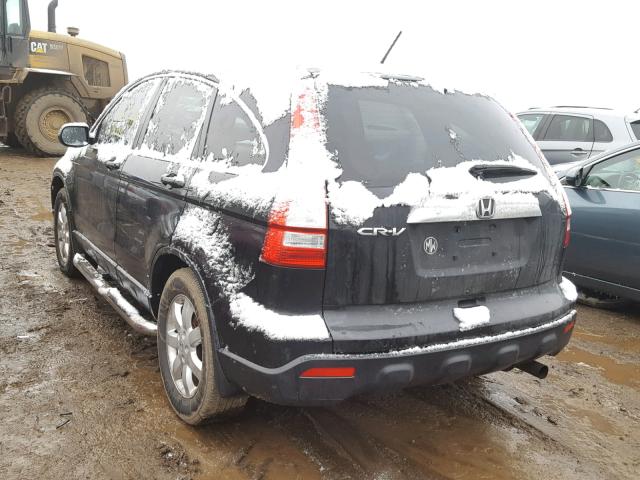 JHLRE48738C083020 - 2008 HONDA CR-V EXL BLACK photo 3