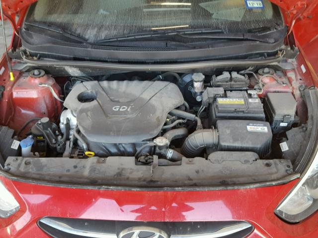 KMHCT4AE5GU116895 - 2016 HYUNDAI ACCENT SE RED photo 7