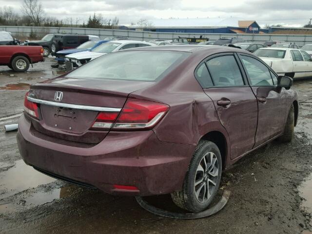 2HGFB2F8XEH553613 - 2014 HONDA CIVIC EX MAROON photo 4