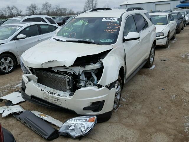 1GNFLFEKXEZ114046 - 2014 CHEVROLET EQUINOX LT WHITE photo 2