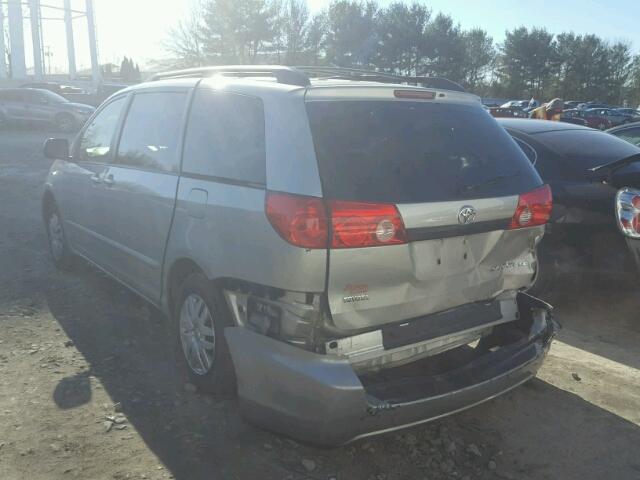 5TDZK23C79S282117 - 2009 TOYOTA SIENNA CE SILVER photo 3