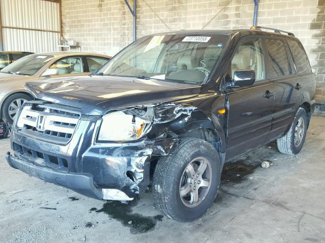 5FNYF285X6B022370 - 2006 HONDA PILOT EX BLACK photo 2