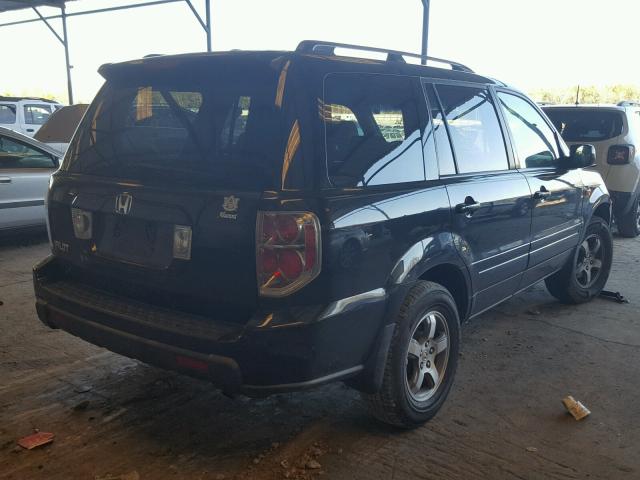 5FNYF285X6B022370 - 2006 HONDA PILOT EX BLACK photo 4