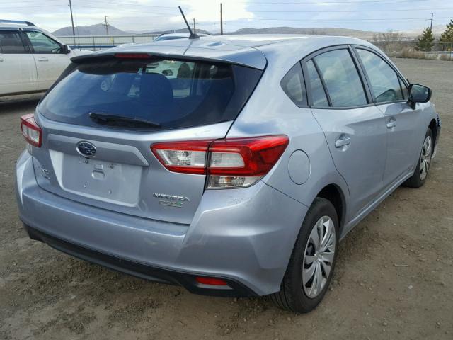 4S3GTAA69H3719109 - 2017 SUBARU IMPREZA SILVER photo 4