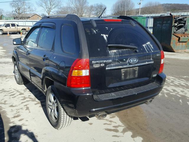 KNDJF723377360450 - 2007 KIA SPORTAGE E BLACK photo 3