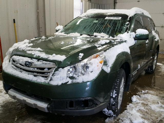 4S4BRCJC0B3442041 - 2011 SUBARU OUTBACK 2. GREEN photo 2