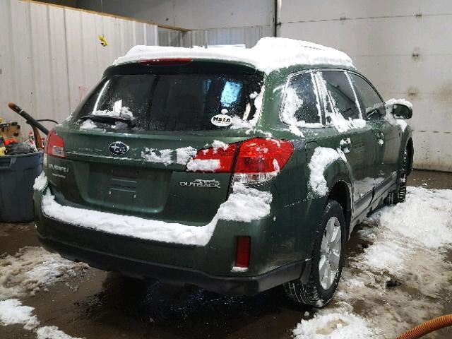 4S4BRCJC0B3442041 - 2011 SUBARU OUTBACK 2. GREEN photo 4