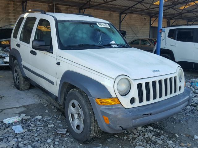 1J4GK48K05W694516 - 2005 JEEP LIBERTY SP WHITE photo 1