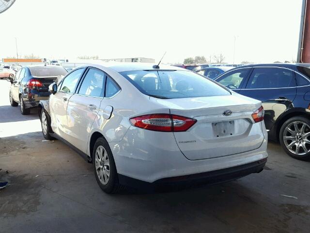 3FA6P0G7XER121382 - 2014 FORD FUSION S WHITE photo 3