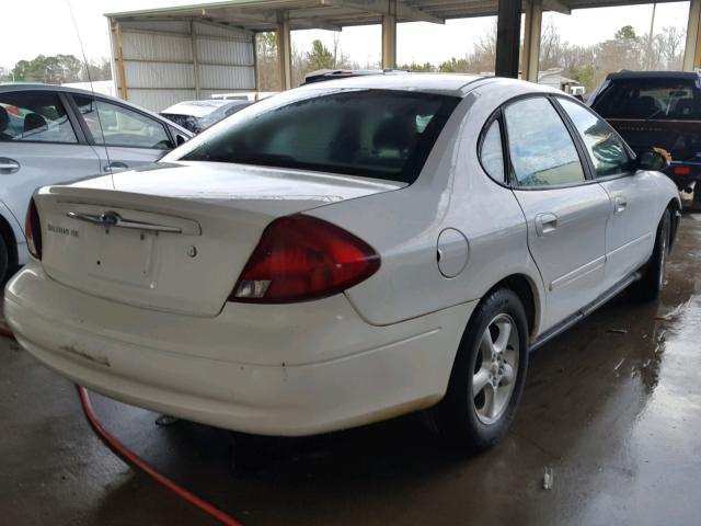 1FAFP53U43A245339 - 2003 FORD TAURUS SE WHITE photo 4