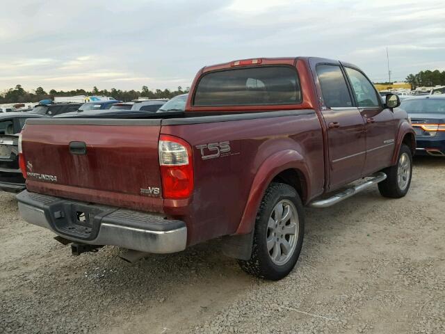 5TBET34186S562129 - 2006 TOYOTA TUNDRA DOU RED photo 4