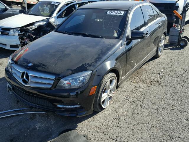 WDDGF5EB5BR153238 - 2011 MERCEDES-BENZ C 300 BLACK photo 2