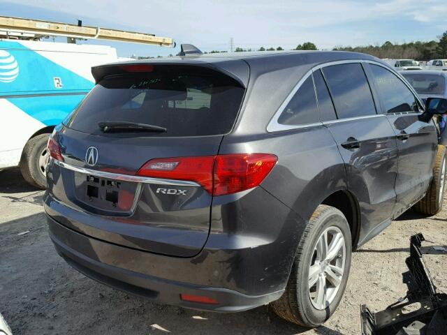 5J8TB3H39FL015063 - 2015 ACURA RDX BASE GRAY photo 4