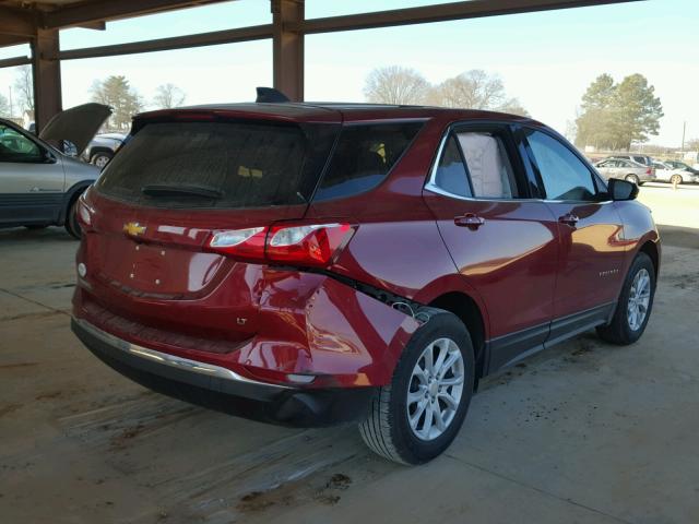 2GNAXJEV6J6170549 - 2018 CHEVROLET EQUINOX LT RED photo 4