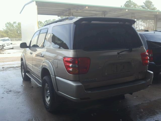 5TDZT34A74S229510 - 2004 TOYOTA SEQUOIA SR TAN photo 3