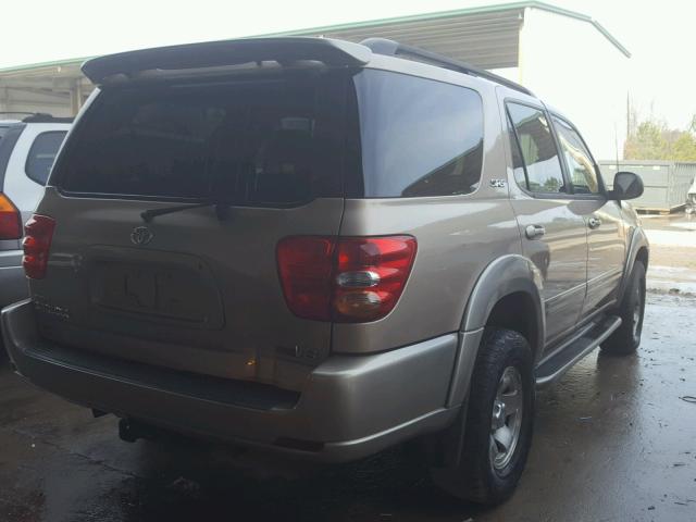 5TDZT34A74S229510 - 2004 TOYOTA SEQUOIA SR TAN photo 4