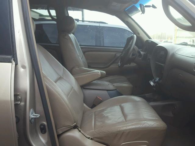 5TDZT34A74S229510 - 2004 TOYOTA SEQUOIA SR TAN photo 5