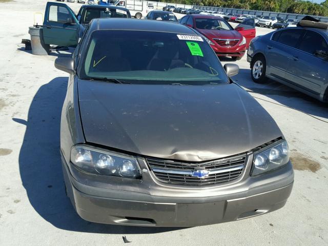 2G1WF52E139304715 - 2003 CHEVROLET IMPALA BROWN photo 9