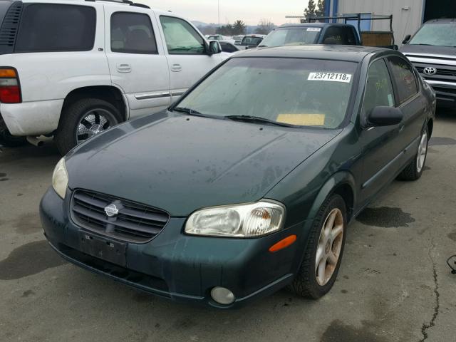 JN1CA31D8YT531358 - 2000 NISSAN MAXIMA GLE GREEN photo 2