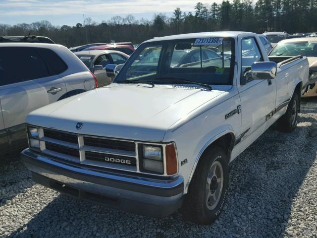 1B7GL26X4KS064796 - 1989 DODGE DAKOTA WHITE photo 2