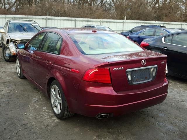 19UUA66266A067622 - 2006 ACURA 3.2TL BURGUNDY photo 3