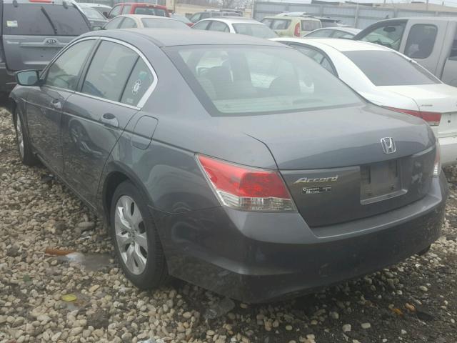 1HGCP26768A066536 - 2008 HONDA ACCORD EX GRAY photo 3