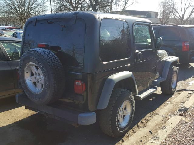 1J4FA49S86P746628 - 2006 JEEP WRANGLER / BLACK photo 4