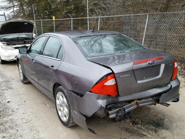 3FAHP0HA2AR237821 - 2010 FORD FUSION SE GRAY photo 3