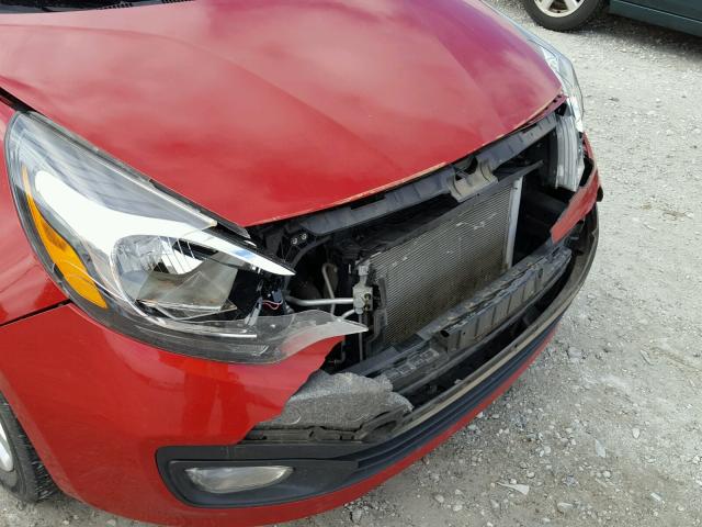 KNADN4A39D6283209 - 2013 KIA RIO EX RED photo 9