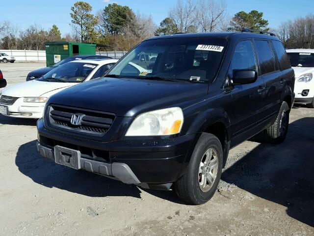 2HKYF18553H549935 - 2003 HONDA PILOT EXL BLACK photo 2