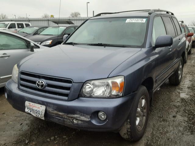 JTEDP21A360123909 - 2006 TOYOTA HIGHLANDER BLUE photo 2