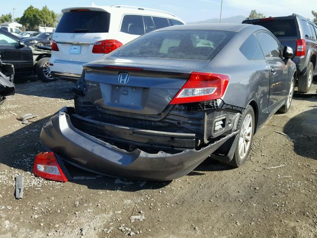 2HGFG3B92CH517787 - 2012 HONDA CIVIC EXL GRAY photo 4