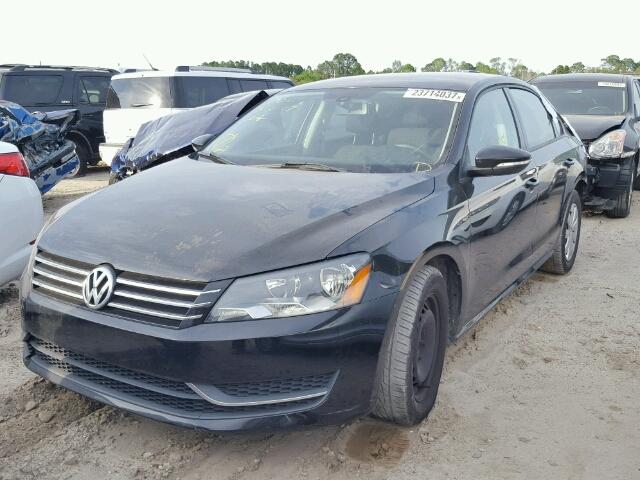 1VWAP7A3XCC054178 - 2012 VOLKSWAGEN PASSAT S BLACK photo 2