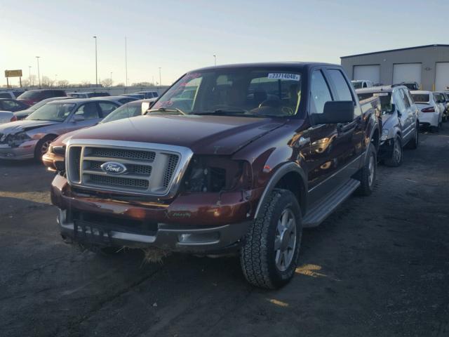 1FTPW14505KE62837 - 2005 FORD F150 SUPER BURGUNDY photo 2