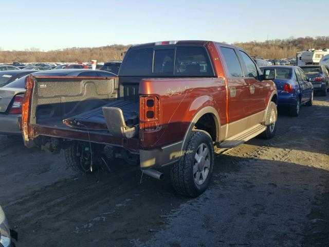 1FTPW14505KE62837 - 2005 FORD F150 SUPER BURGUNDY photo 4