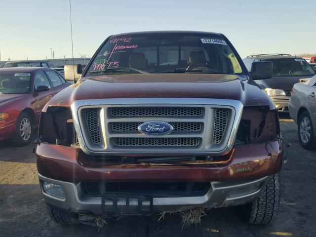 1FTPW14505KE62837 - 2005 FORD F150 SUPER BURGUNDY photo 7