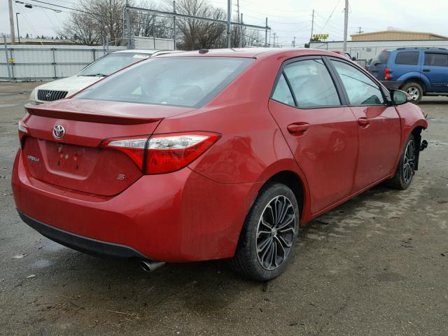 2T1BURHE1FC460848 - 2015 TOYOTA COROLLA L RED photo 4