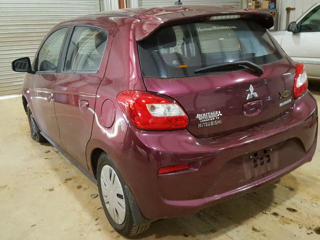 ML32A3HJXHH002276 - 2017 MITSUBISHI MIRAGE ES MAROON photo 3