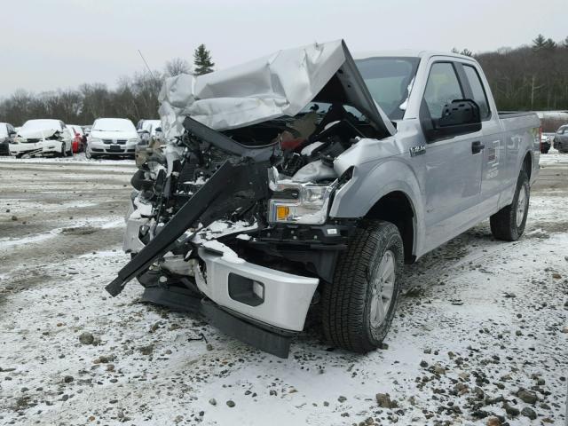 1FTEX1EP5HFC74364 - 2017 FORD F150 SUPER SILVER photo 2