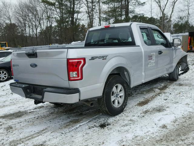 1FTEX1EP5HFC74364 - 2017 FORD F150 SUPER SILVER photo 4