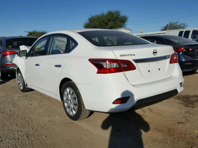 3N1AB7AP1GY288911 - 2016 NISSAN SENTRA S WHITE photo 3