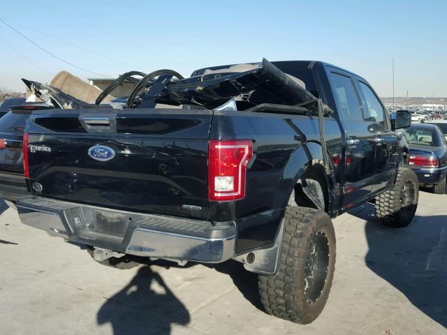 1FTEW1EF6GFA02897 - 2016 FORD F150 SUPER BLACK photo 4