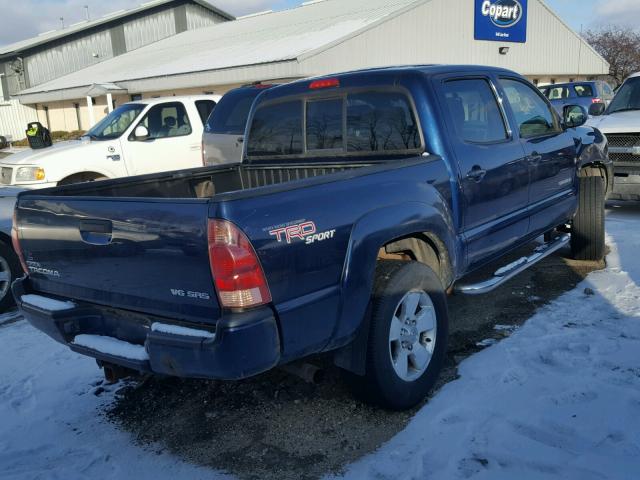 5TELU42N15Z092096 - 2005 TOYOTA TACOMA DOU BLUE photo 4