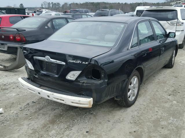 4T1BF28B11U125975 - 2001 TOYOTA AVALON XL BLACK photo 4