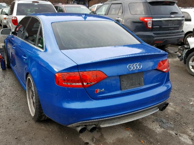 WAUDGAFL1AA026281 - 2010 AUDI S4 PREMIUM BLUE photo 3